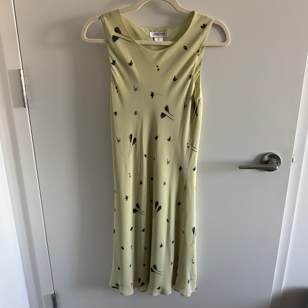 Vantana Italy Silk Light Green Dress